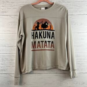 Disney Hakuna Matata Lion King Long Sleeve Shirt Size XL